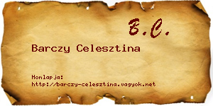 Barczy Celesztina névjegykártya